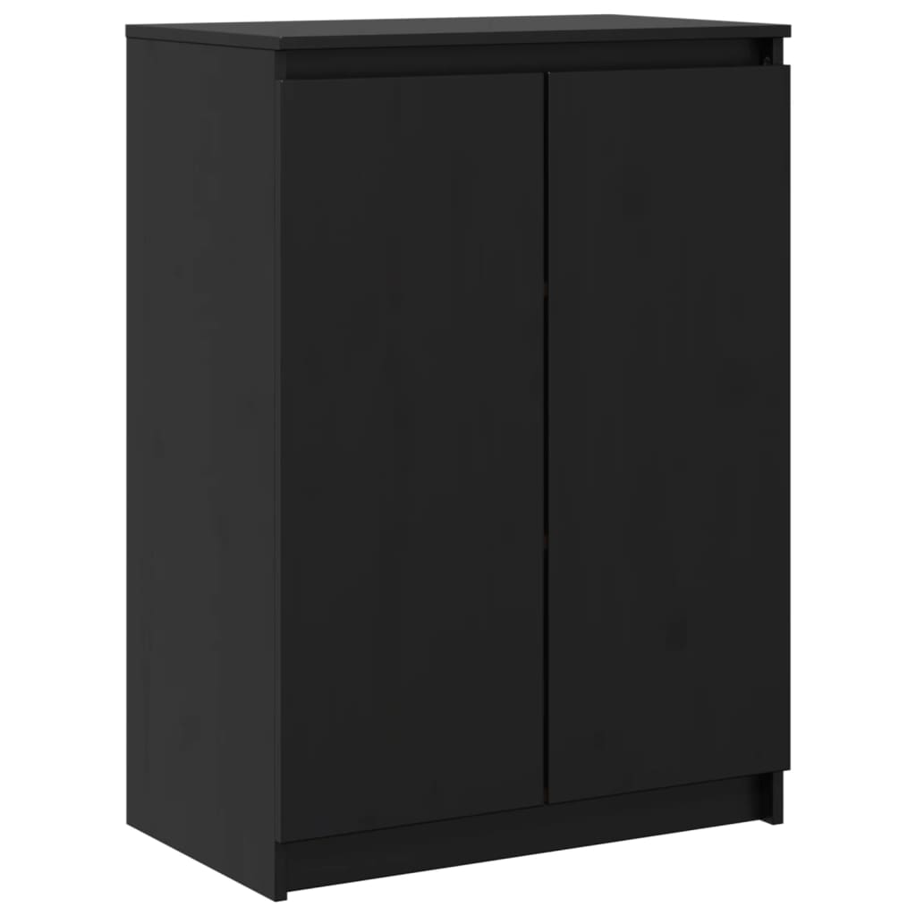 vidaXL Sideboard Black 23.6"x14.2"x33.1" Solid Pinewood