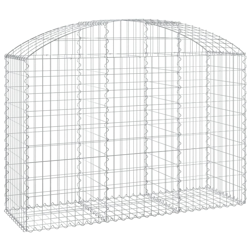 vidaXL Arched Gabion Basket 59.1"x19.7"x39.4"/47.2" Galvanized Iron