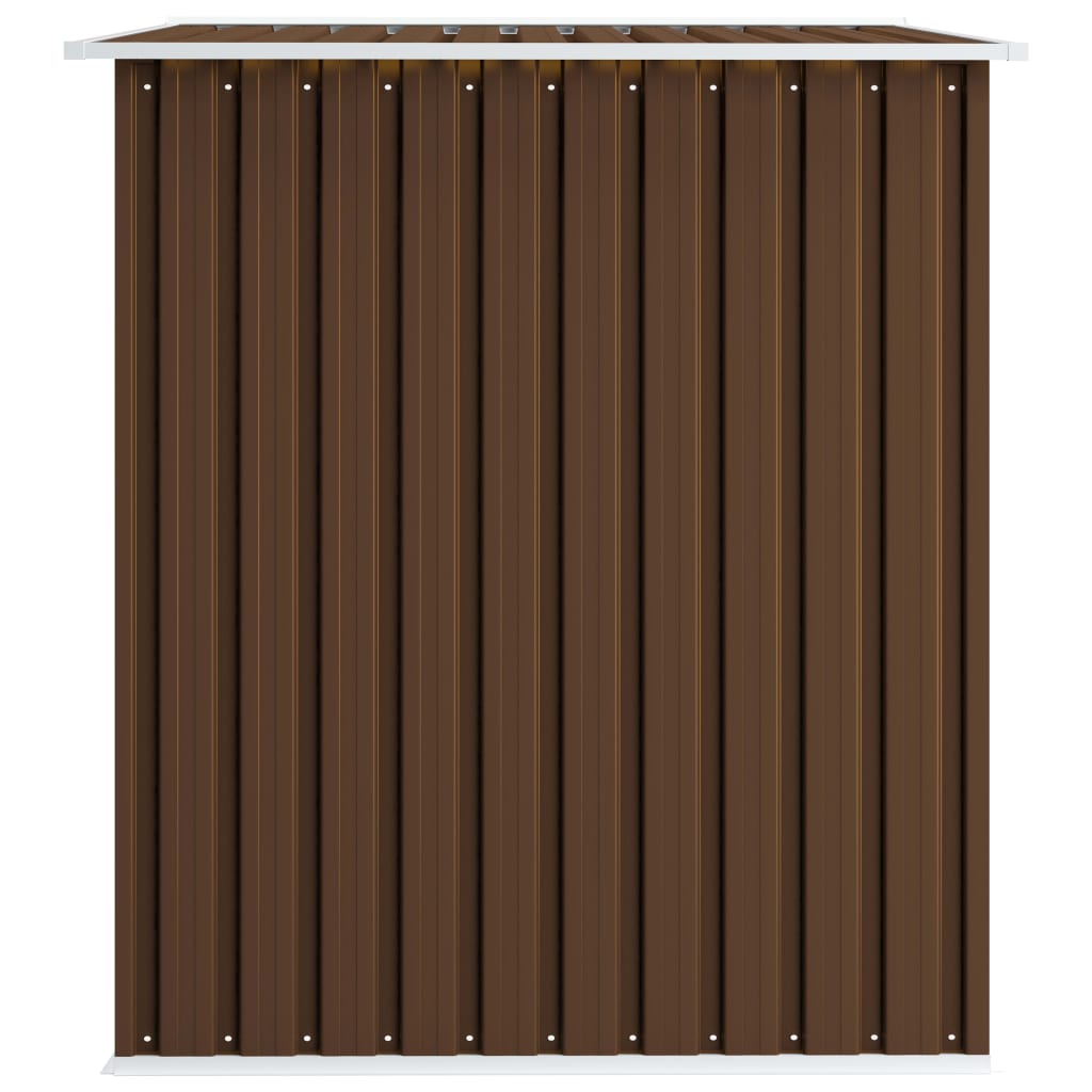 vidaXL Garden Storage Shed Brown 101.2"x80.7"x70.1" Steel