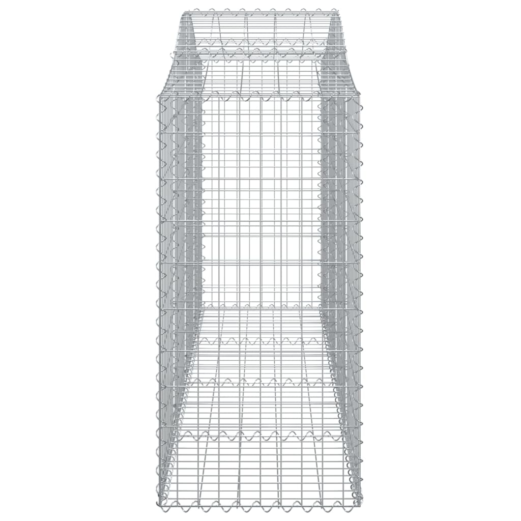 vidaXL Arched Gabion Baskets 9 pcs 78.7"x19.7"x39.4"/47.2" Galvanized Iron