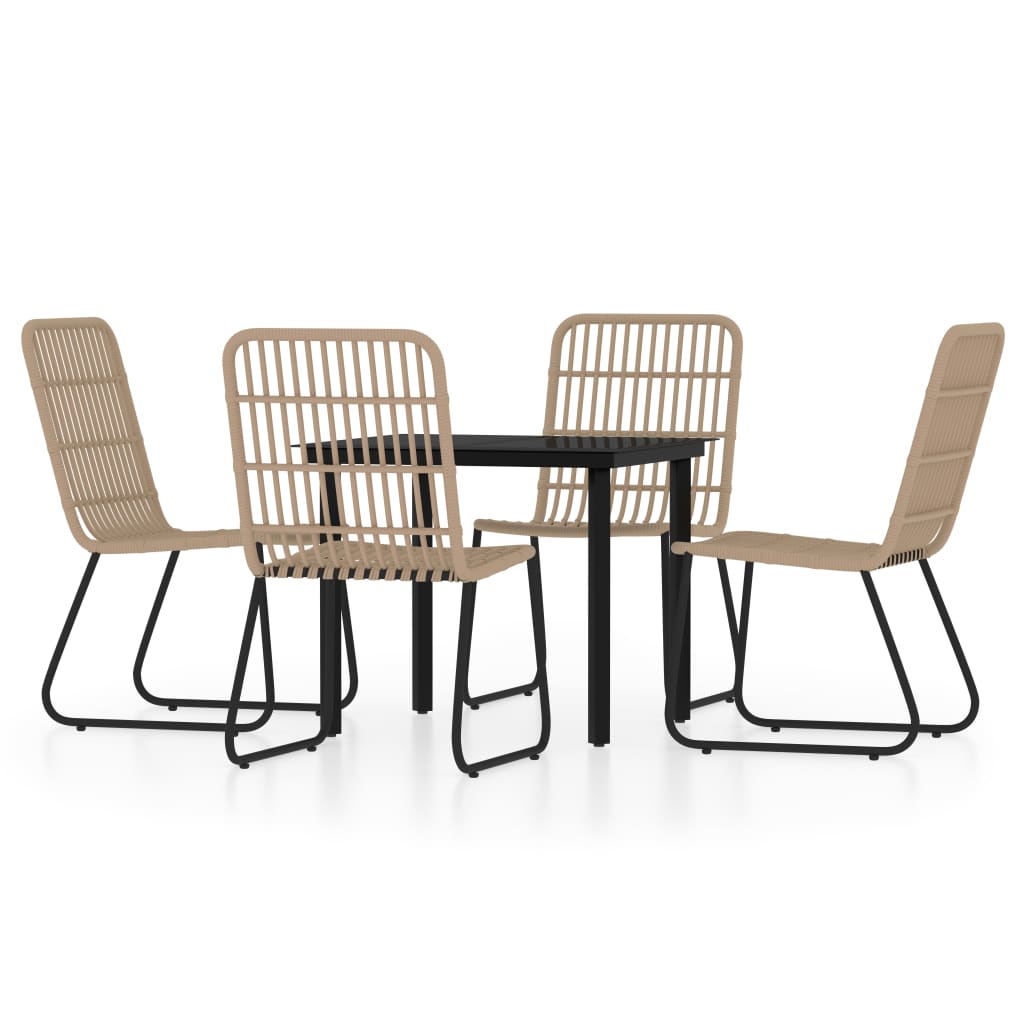 vidaXL 5 Piece Patio Dining Set Oak