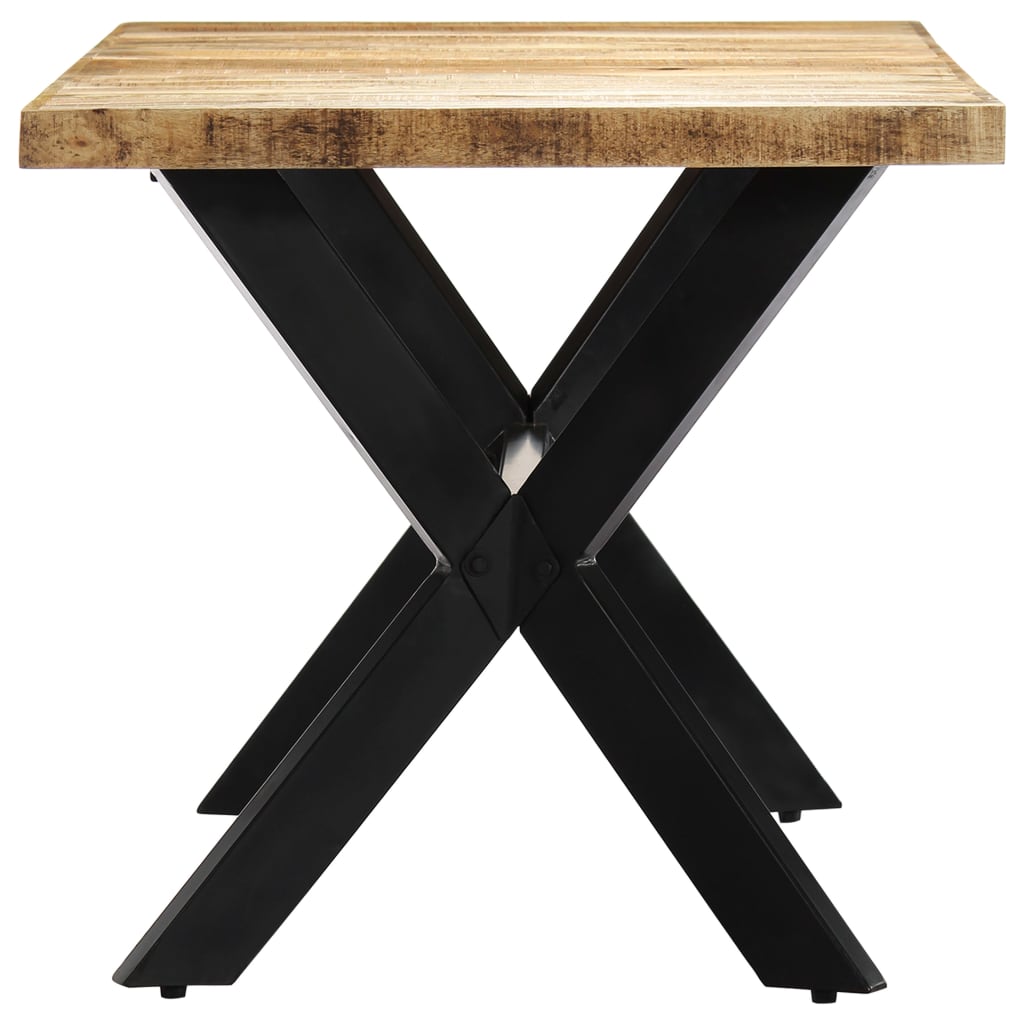 vidaXL Dining Table 63"x31.5"x29.5" Solid Rough Mango Wood