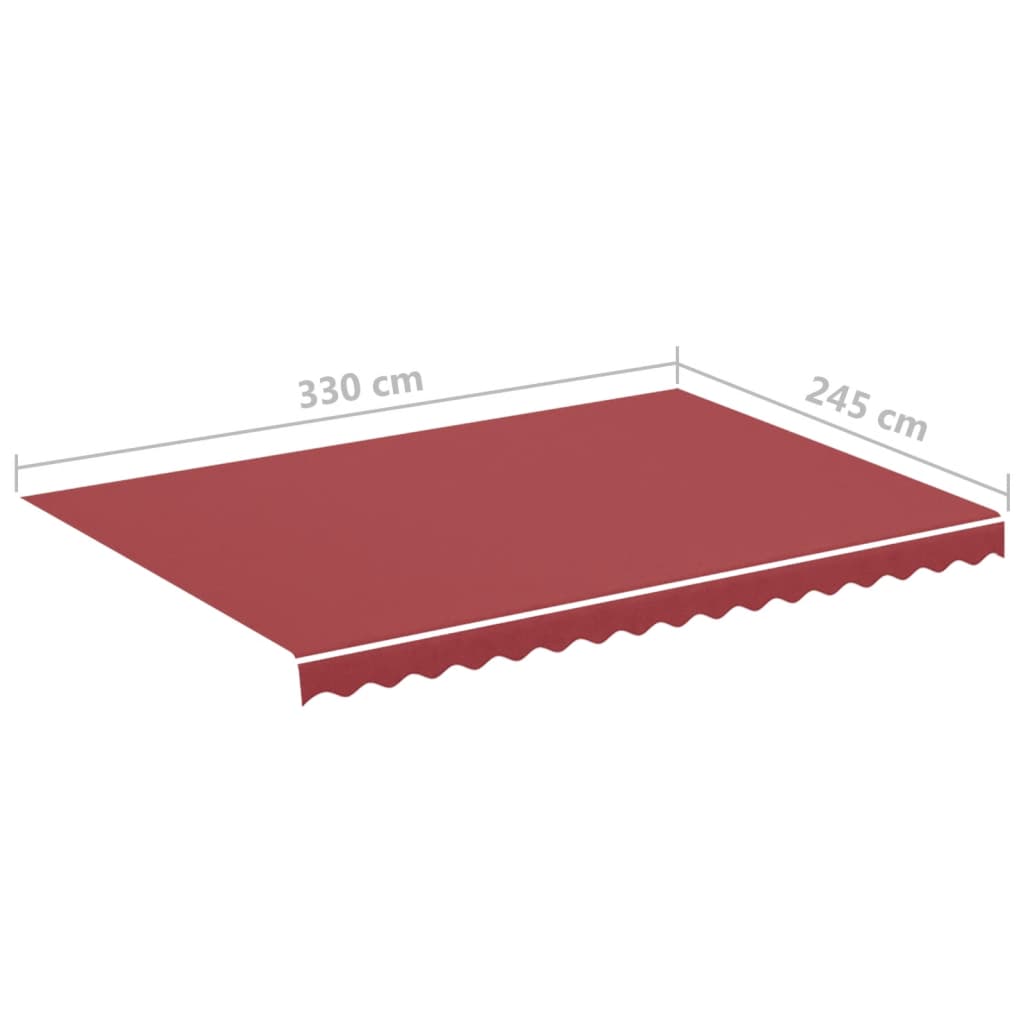 vidaXL Replacement Fabric for Awning Burgundy Red 11.5'x8.2'