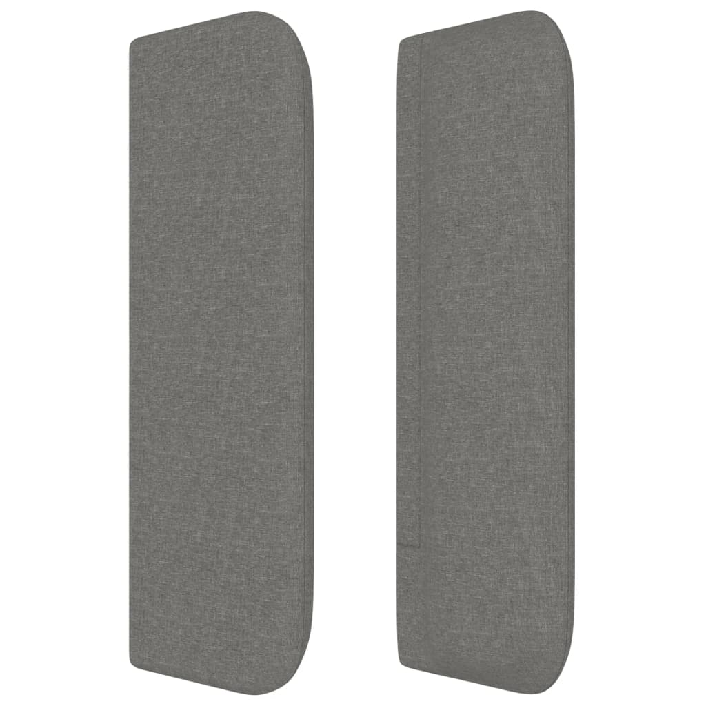 vidaXL LED Headboard Dark Gray 79.9"x6.3"x30.7"/34.6" Fabric