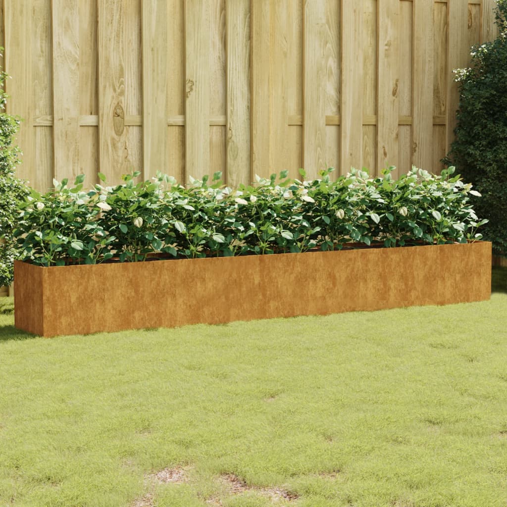 vidaXL Garden Raised Bed 110.2"x15.7"x15.7" Corten Steel