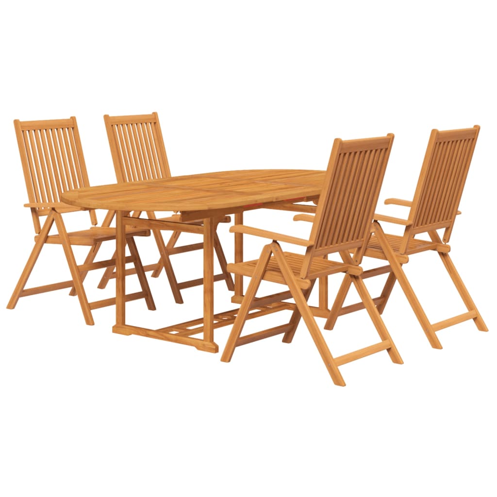 vidaXL 5 Piece Patio Dining Set Solid Acacia Wood