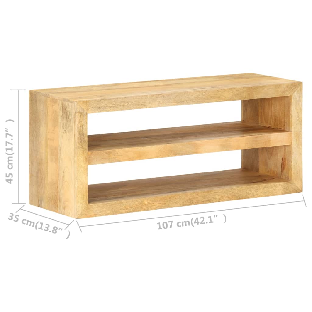 vidaXL TV Stand 42.1"x13.8"x17.7" Solid Wood Mango