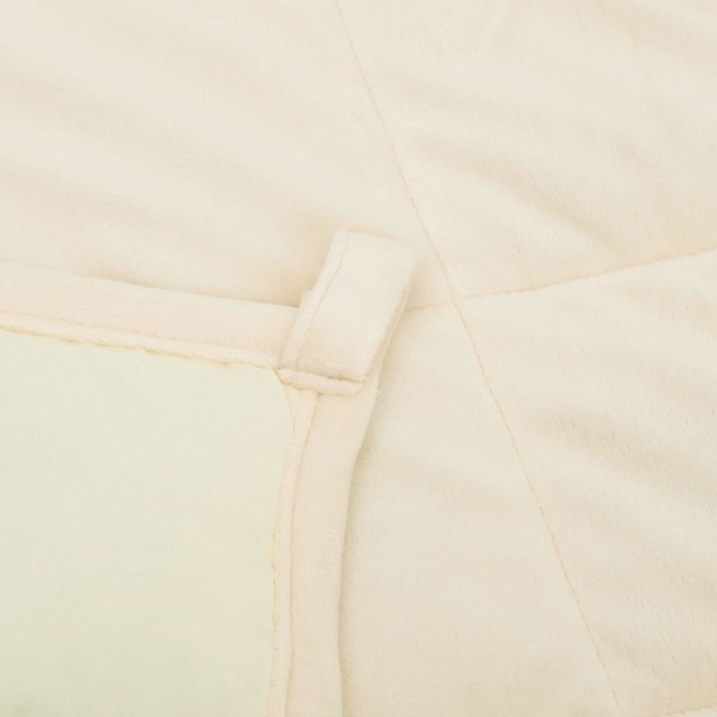 vidaXL Weighted Blanket Light Cream 86.6"x94.5" 24.3 lb Fabric