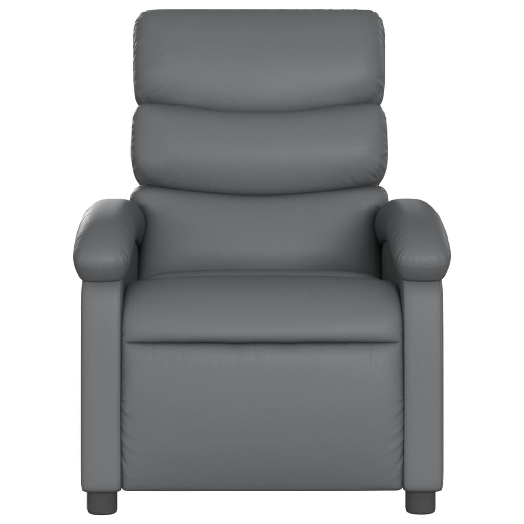 vidaXL Electric Recliner Chair Gray Faux Leather