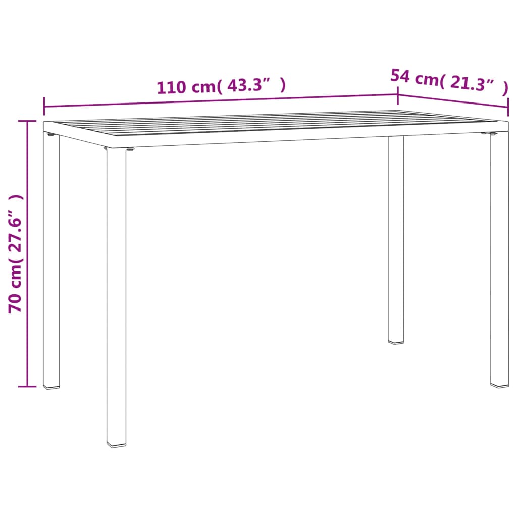 vidaXL 2 Piece Patio Dining Set Anthracite Steel