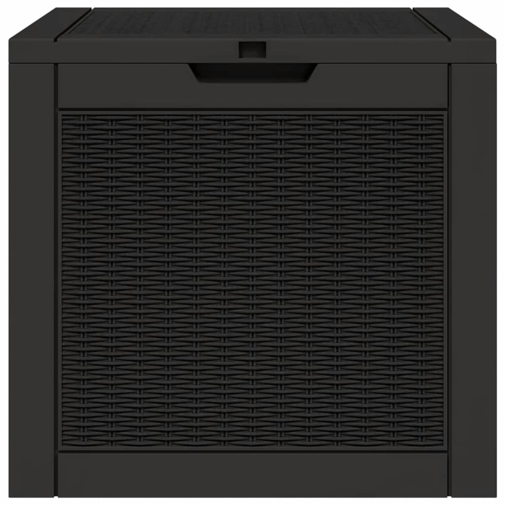 vidaXL Patio Storage Box Black 21.9"x16.9"x20.9" Polypropylene