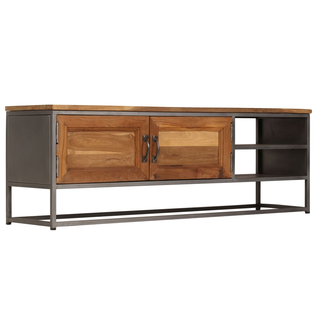 vidaXL TV Stand Recycled Teak and Steel 47.2"x11.8"x15.7"