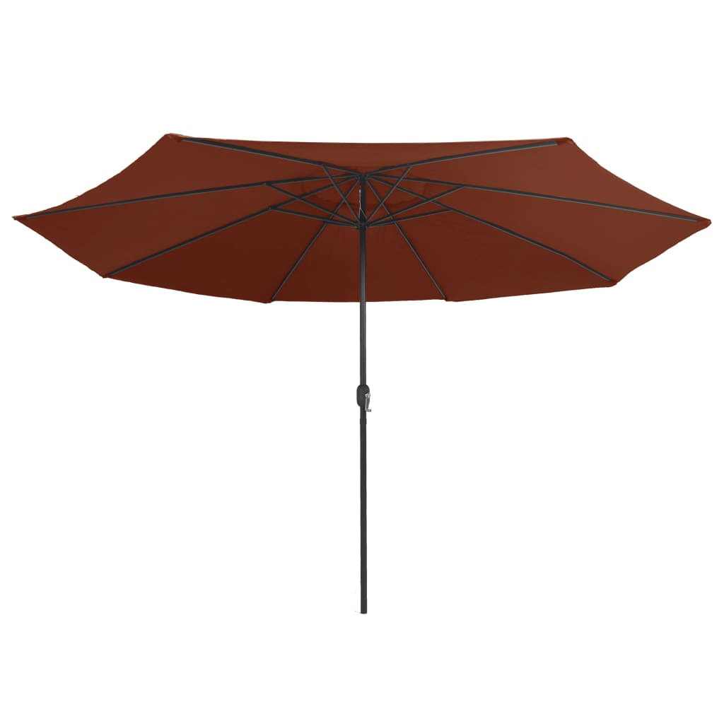 vidaXL Garden Parasol with Metal Pole 153.5" Terracotta