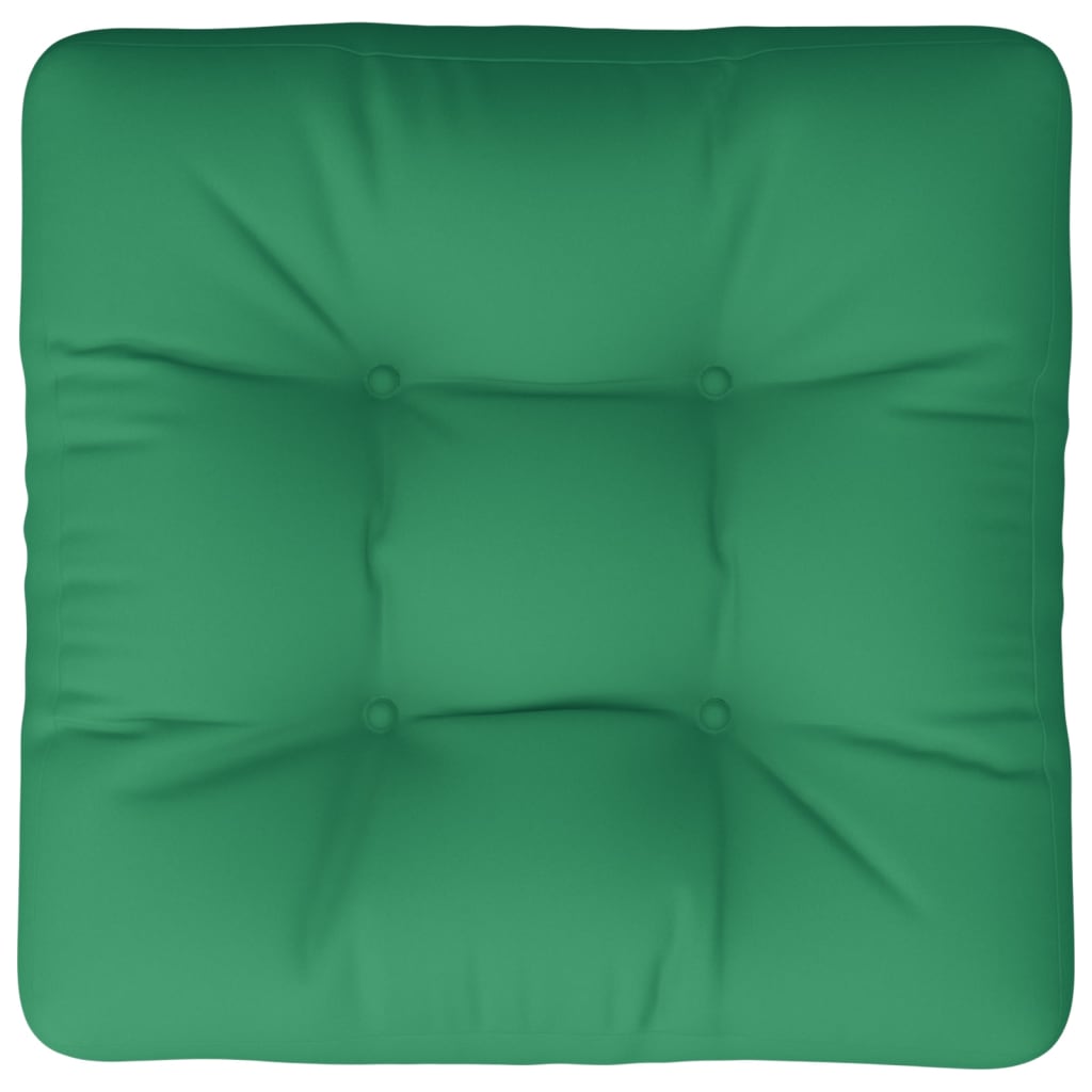 vidaXL Pallet Cushion Green 19.7"x19.7"x4.7" Fabric