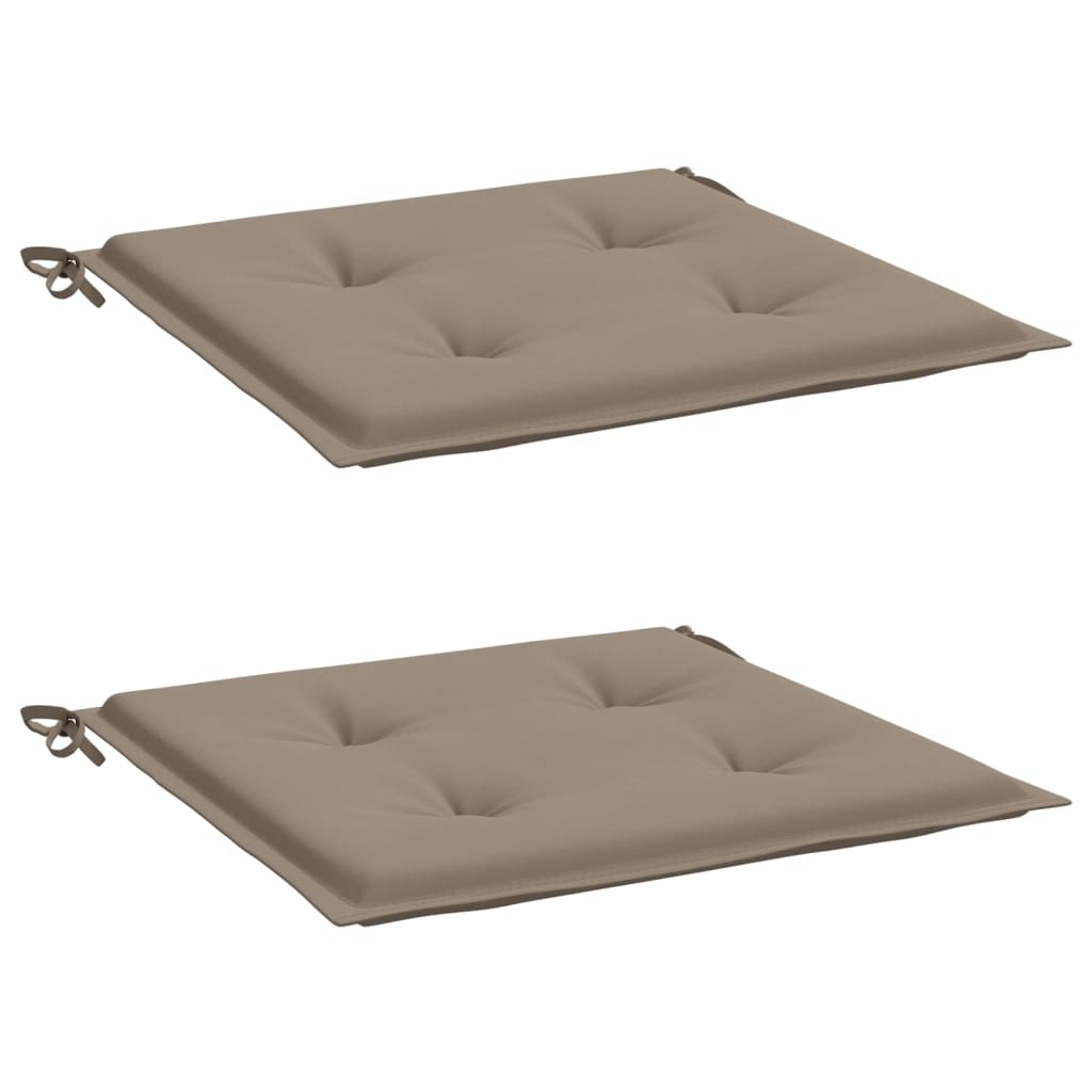 vidaXL Garden Chair Cushions 2 pcs Taupe 19.7"x19.7"x1.2" Oxford Fabric