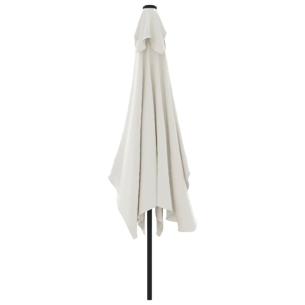 vidaXL Garden Parasol 78.7"x118.1" Sand White Rectangular