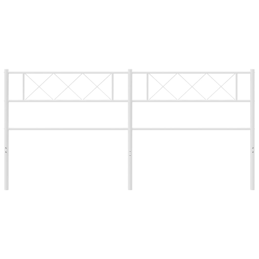 vidaXL Metal Headboard White 70.9"