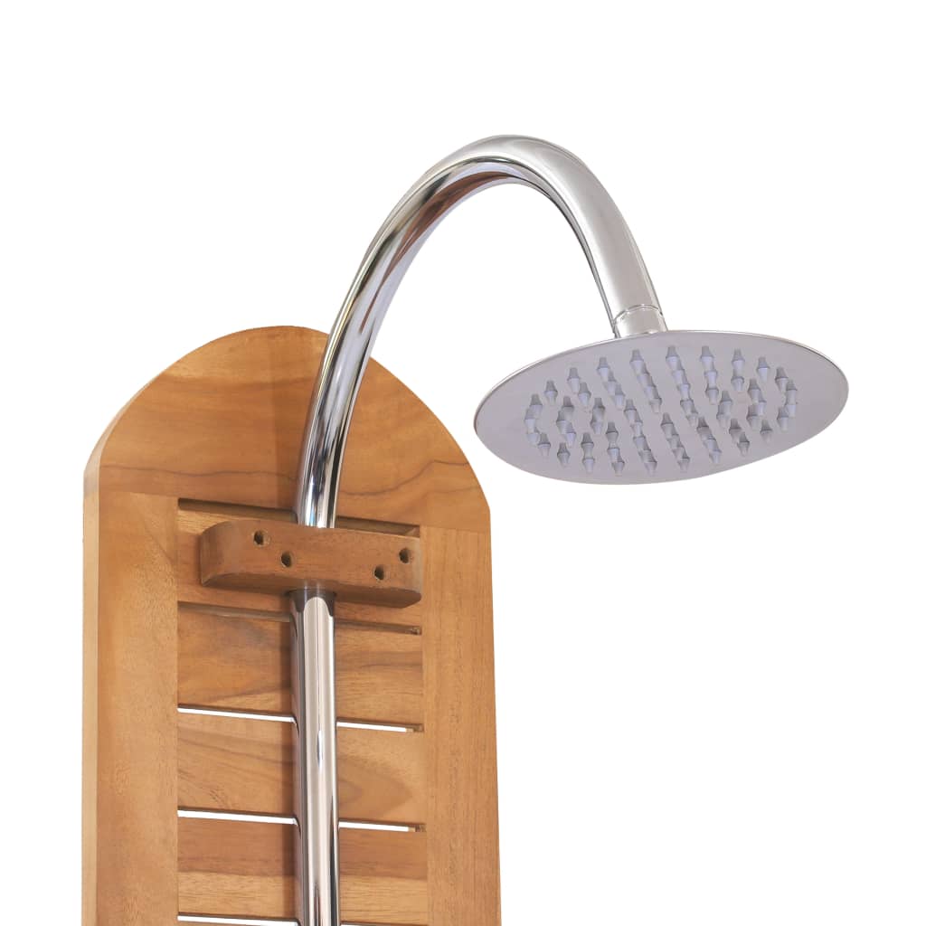 vidaXL Garden Shower Solid Teak 27.6"x29.5"x80.3"