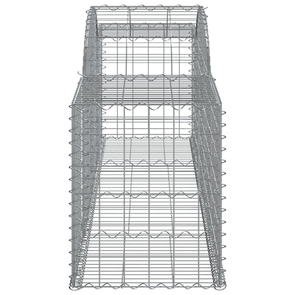 vidaXL Arched Gabion Baskets 4 pcs 118.1"x19.7"x23.6"/31.5" Galvanized Iron