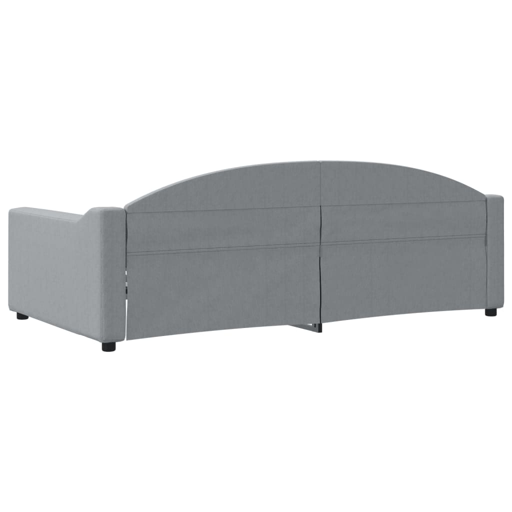 vidaXL Day Bed without Mattress Light Gray 39.4"x74.8" Fabric