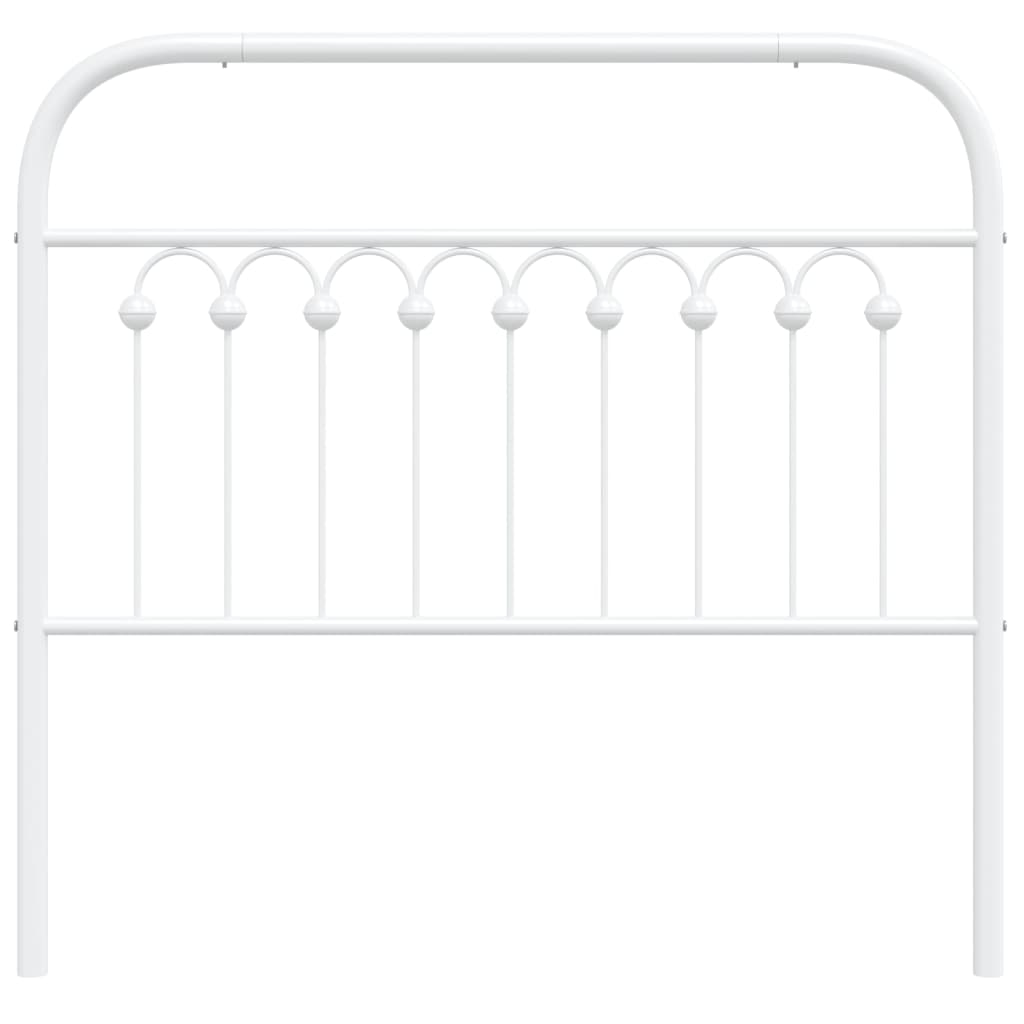 vidaXL Metal Headboard White 39.4"