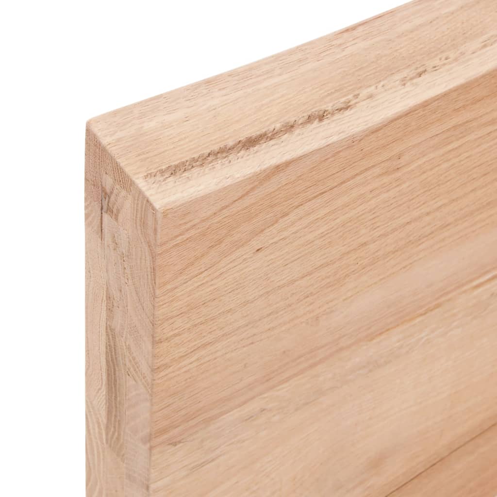 vidaXL Wall Shelf Light Brown 55.1"x19.7"x(0.8"-2.4") Treated Solid Wood Oak
