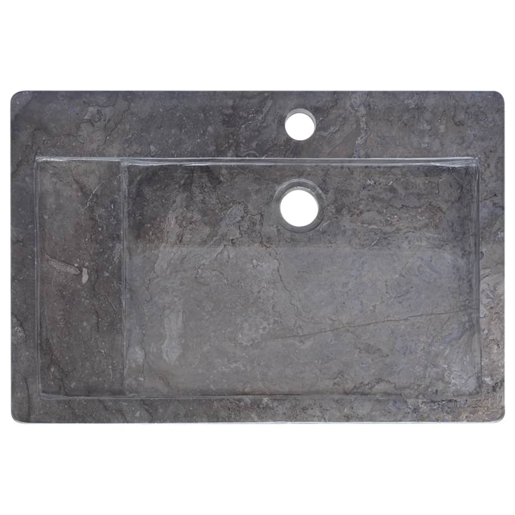 vidaXL Sink Black 22.8"x15.4"x3.9" Marble