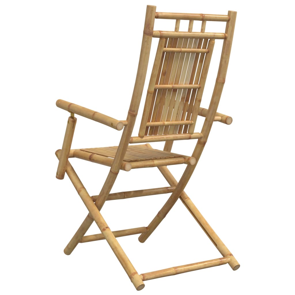 vidaXL Folding Patio Chairs 6 pcs 20.9"x26"x39" Bamboo