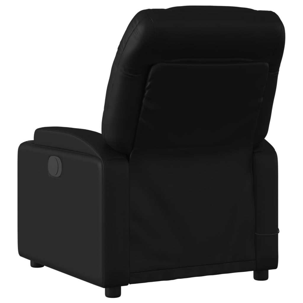 vidaXL Massage Recliner Chair Black Faux Leather