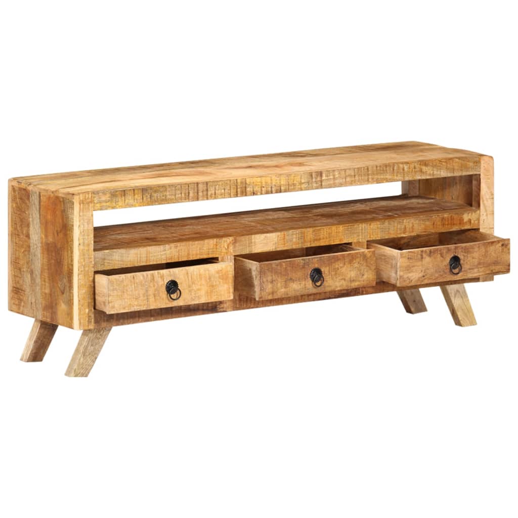 vidaXL TV Stand 43.3"x11.8"x15.7" Solid Wood Mango