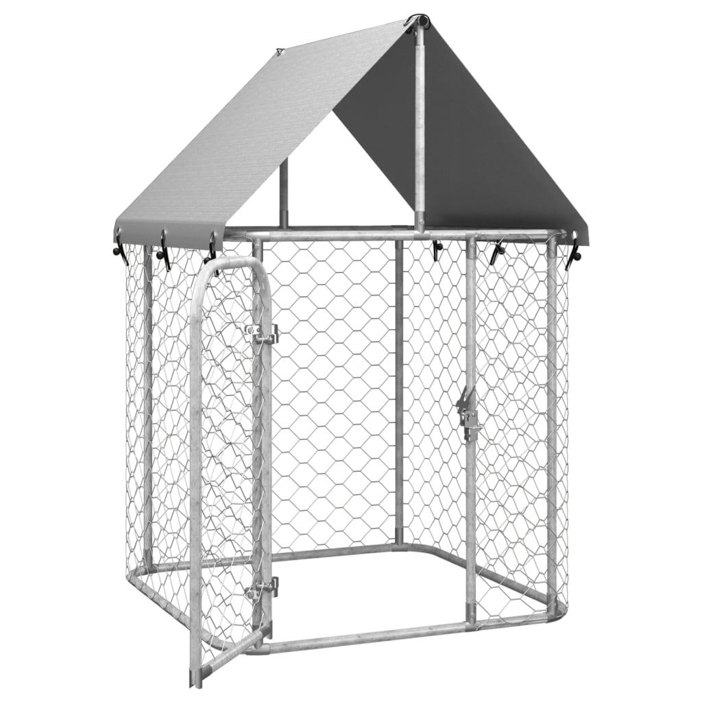 vidaXL Outdoor Dog Kennel with Roof 39.4"x39.4"x59.1"