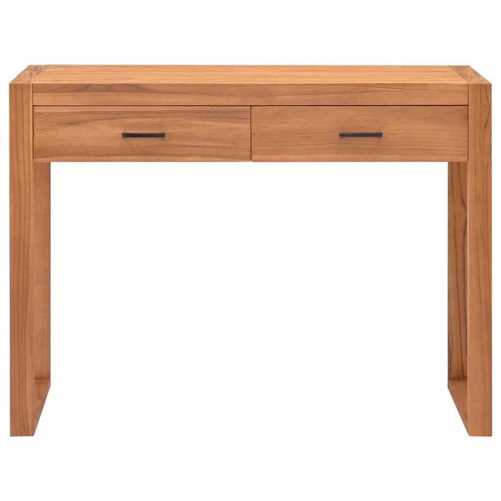 vidaXL Desk with 2 Drawers 39.4"x15.7"x29.5" Teak Wood