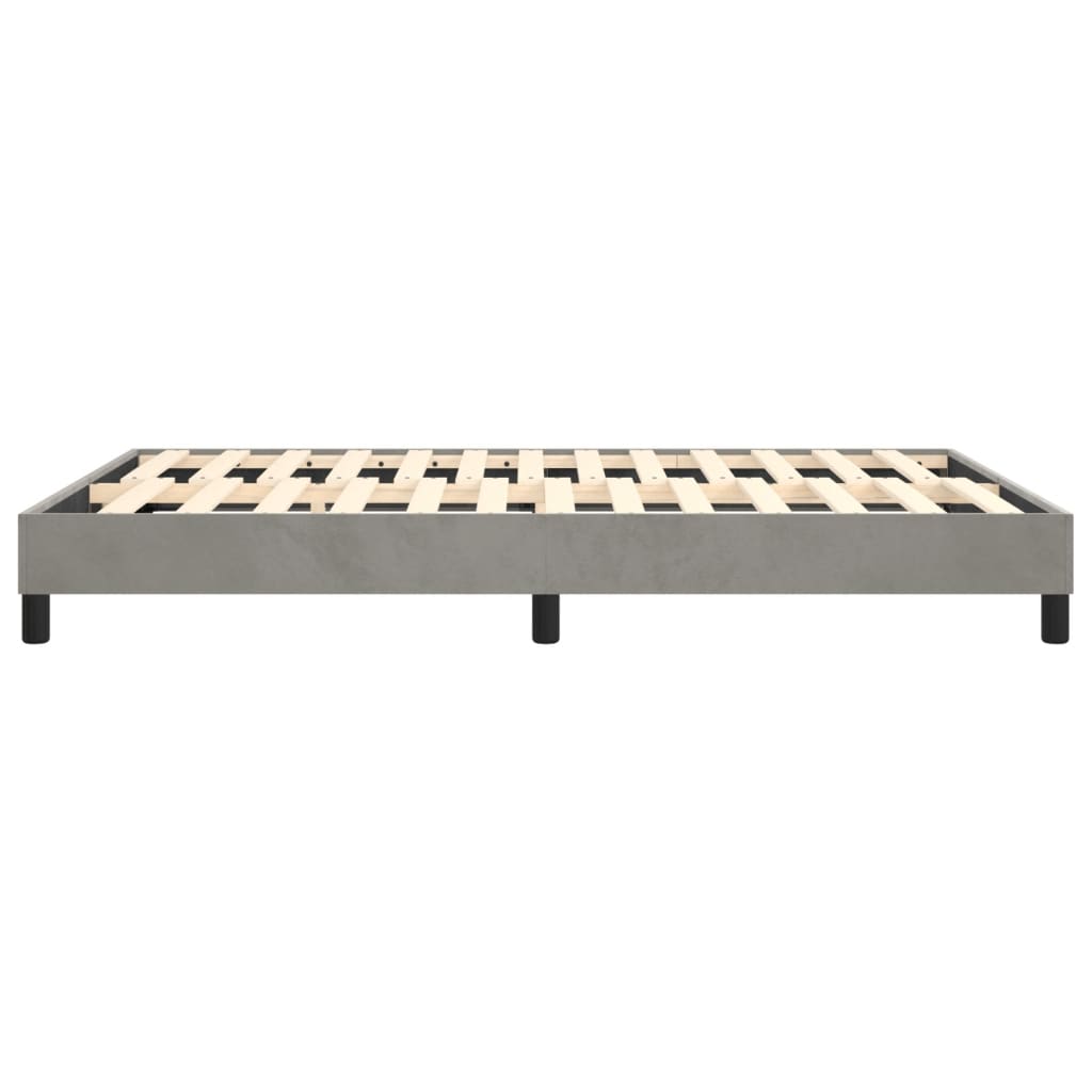 vidaXL Bed Frame Light Gray 59.8"x79.9" Queen Velvet