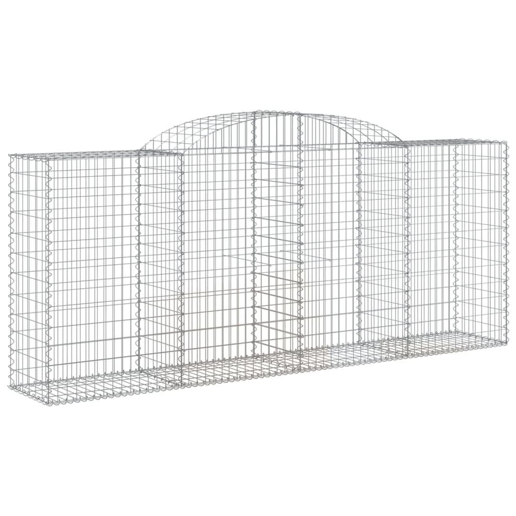 vidaXL Arched Gabion Baskets 6 pcs 118.1"x19.7"x47.2"/55.1" Galvanized Iron