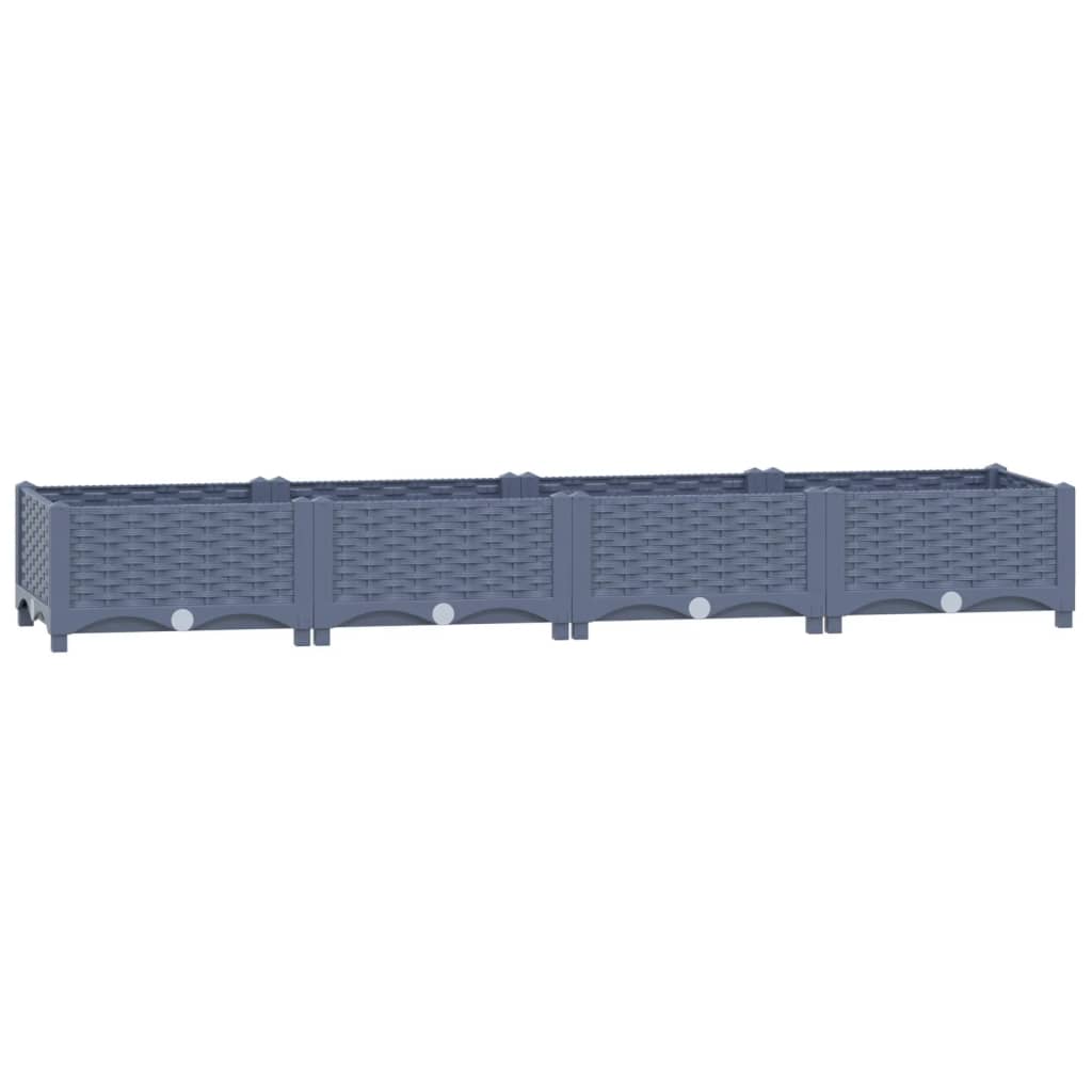 vidaXL Raised Bed 63"x15.7"x9.1" Polypropylene