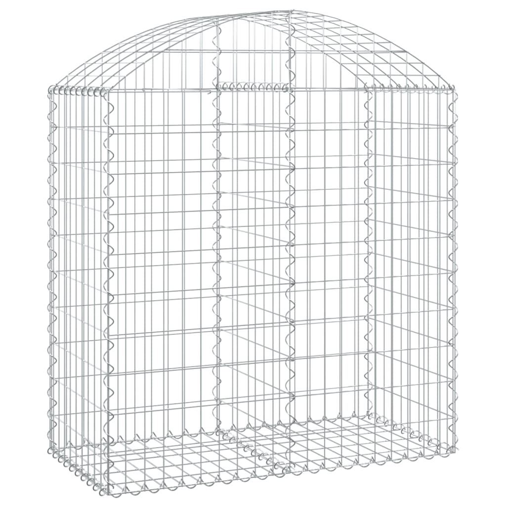 vidaXL Arched Gabion Basket 39.4"x19.7"x39.4"/47.2" Galvanized Iron