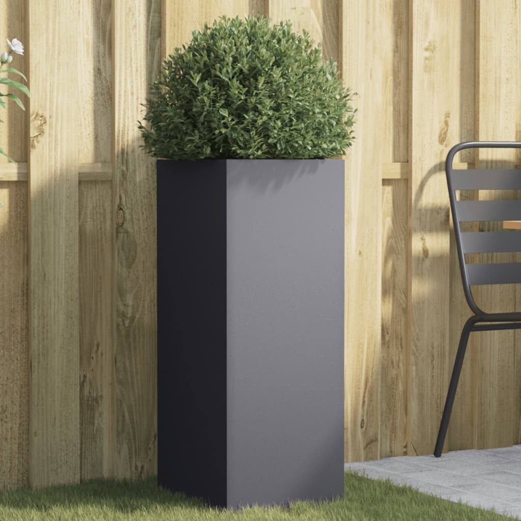 vidaXL Planter Anthracite 12.6"x11.4"x29.5" Cold-rolled Steel