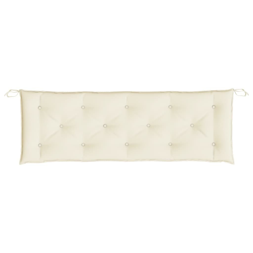 vidaXL Garden Bench Cushion Cream White 59.1"x(19.7"+19.7")x2.8" Oxford Fabric