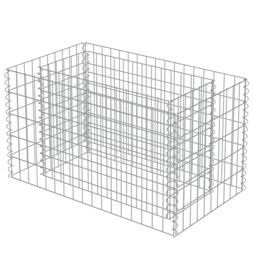 vidaXL Gabion Raised Bed Galvanized Steel 35.4"x19.7"x19.7"