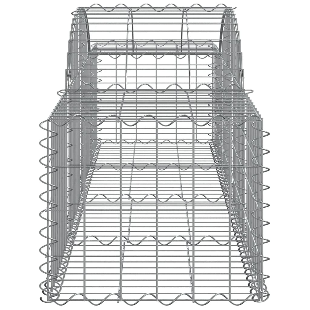 vidaXL Arched Gabion Baskets 9 pcs 78.7"x19.7"x15.7"/23.6" Galvanized Iron