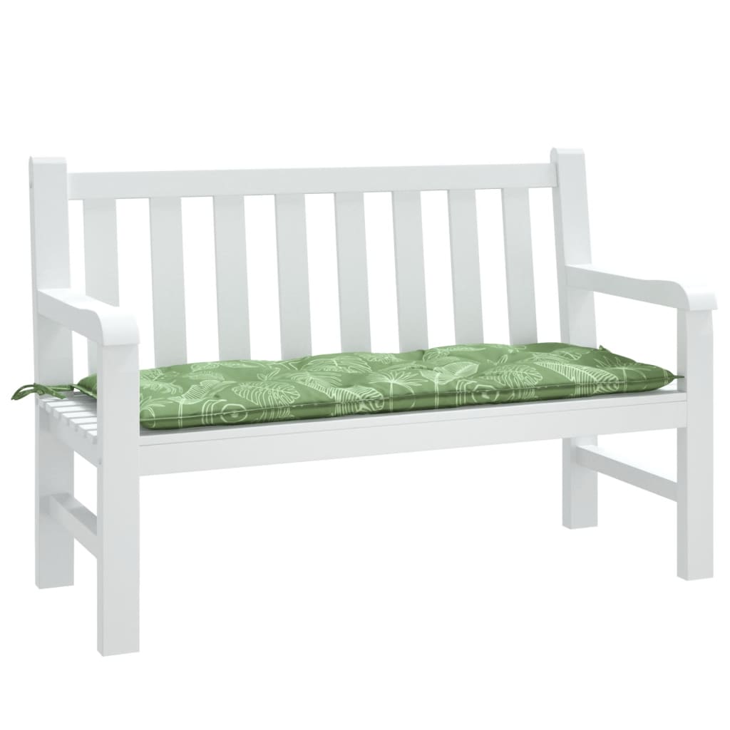 vidaXL Garden Bench Cushion Leaf Pattern 47.2"x19.7"x2.8" Fabric