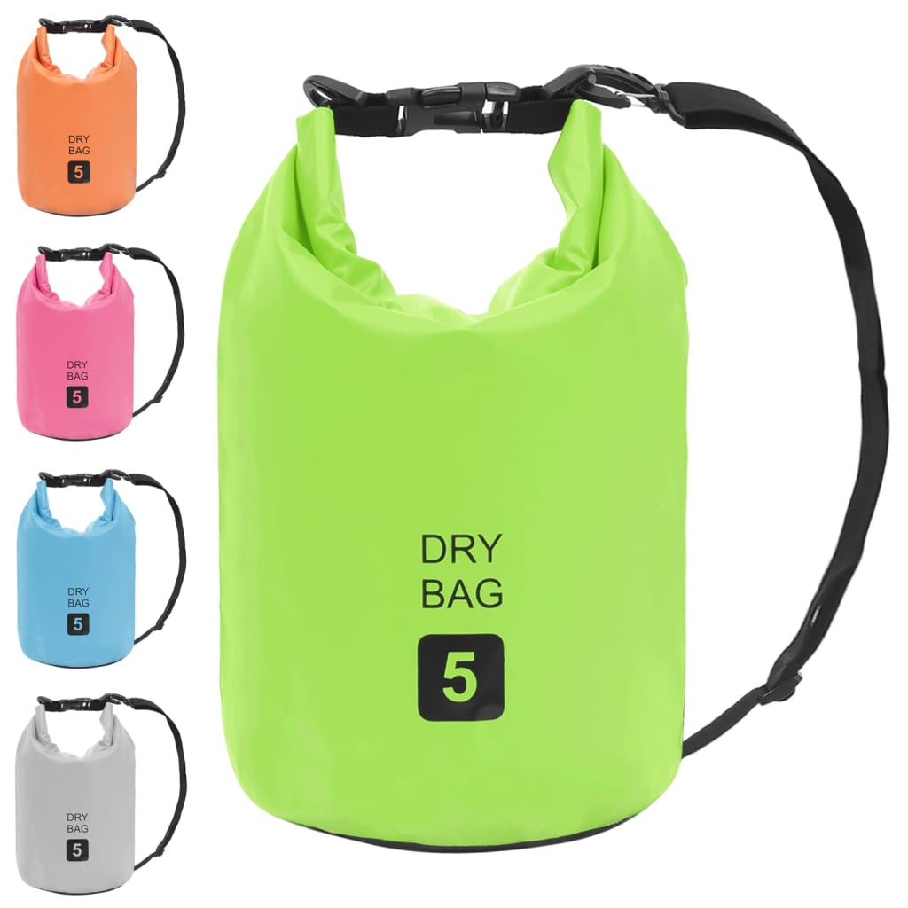 vidaXL Dry Bag Green 1.3 gal PVC