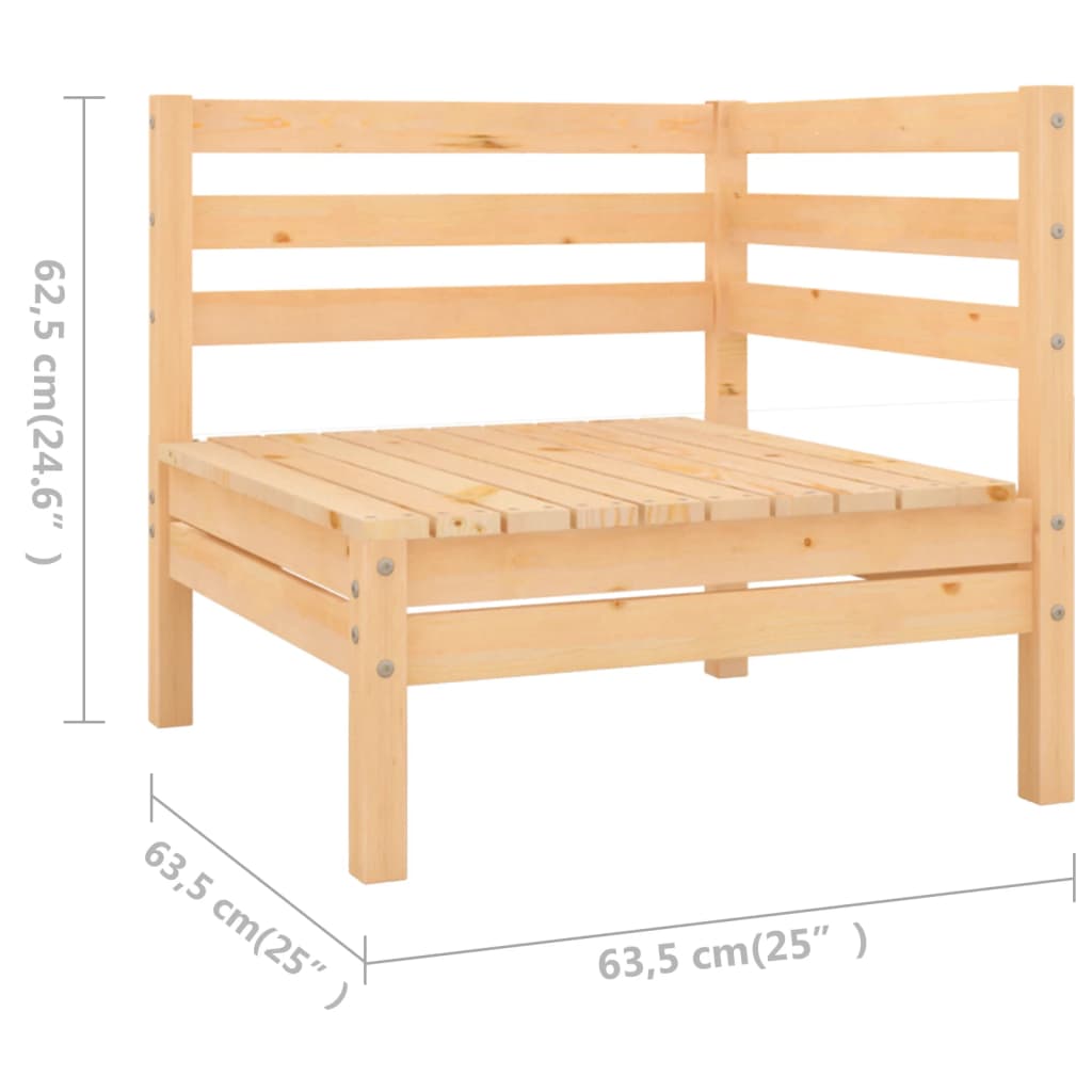 vidaXL 7 Piece Patio Lounge Set Solid Pinewood