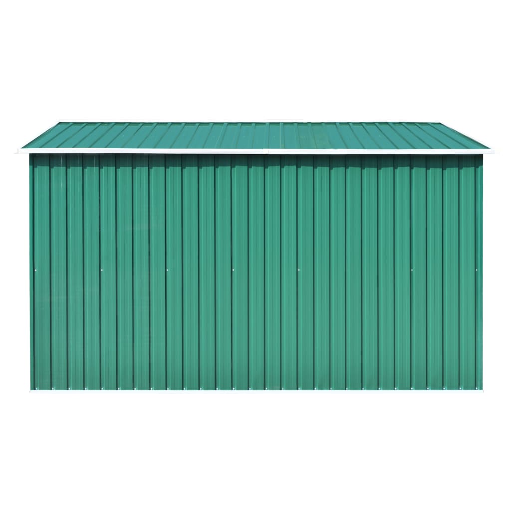 vidaXL Garden Shed 101.2"x117.3"x70.1" Metal Green