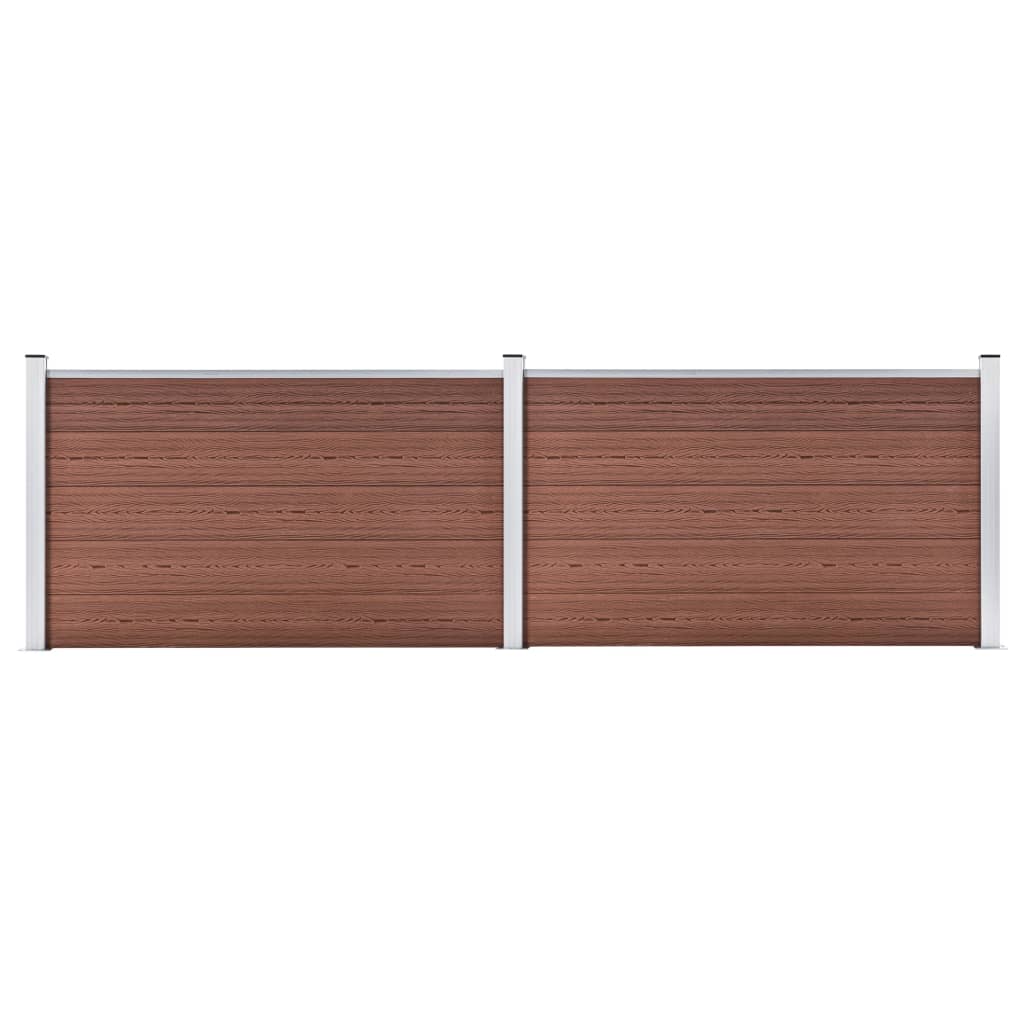 vidaXL Garden Fence WPC 139"x41.7" Brown