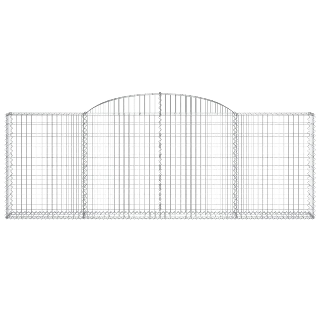 vidaXL Arched Gabion Baskets 13 pcs 118.1"x11.8"x39.4"/47.2" Galvanized Iron