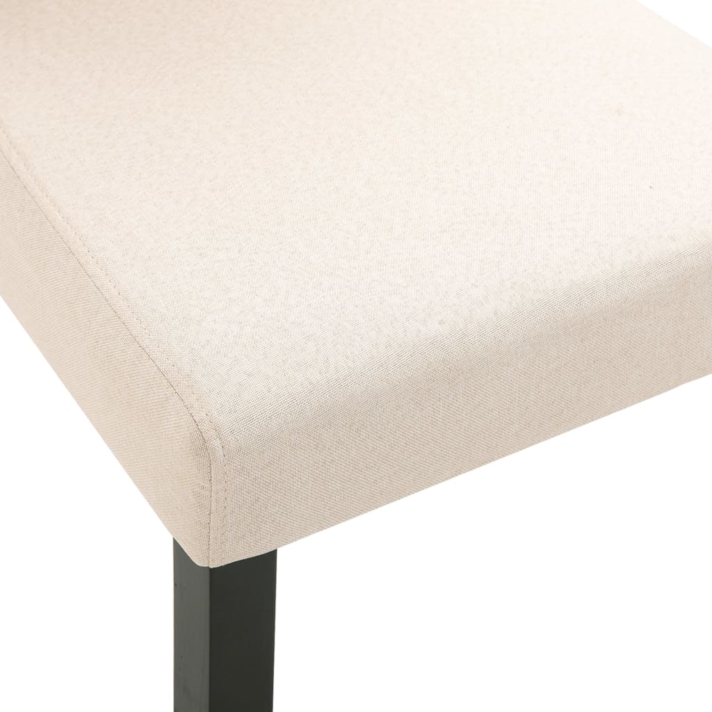 vidaXL Dining Chairs 2 pcs Cream Fabric