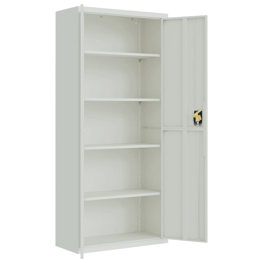 vidaXL File Cabinet Light Gray 35.4"x15.7"x94.5" Steel