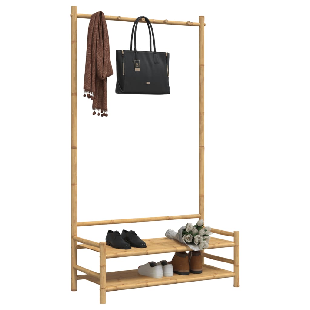 vidaXL Clothes Rack with Shelves 40.6"x15.7"x72" Bamboo