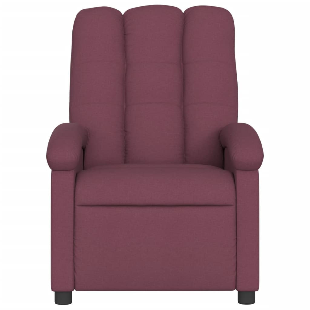 vidaXL Electric Massage Recliner Chair Purple Fabric